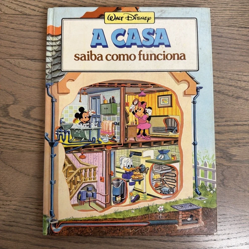 Vtg 1982 WALT DISNEY'S A Casa Saiba Funciona How It Works In The Home Portuguese
